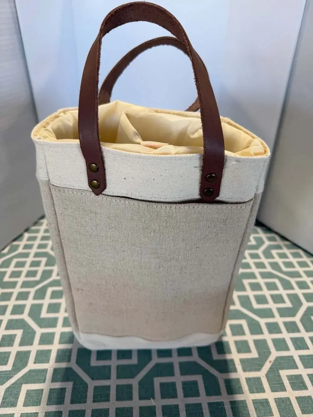 Legacy Picnic Time Pinot Jute 2 Bottle Insulated Wine Bag / Tote